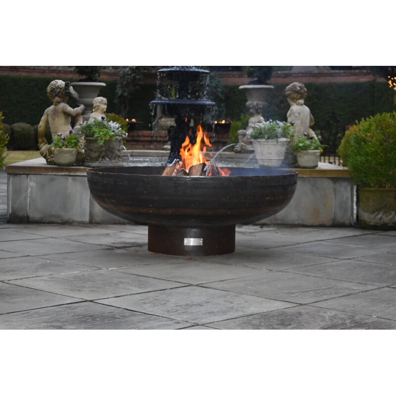 Harrogate Round Steel Wood Burning Fire Pit & Reviews ...