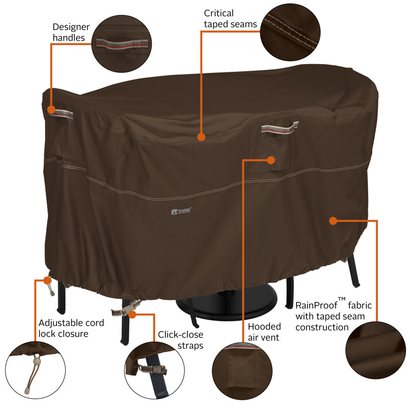 Classic Accessories Madrona Water Resistant Patio Dining Set Cover With 3 Year Warranty Wayfair
