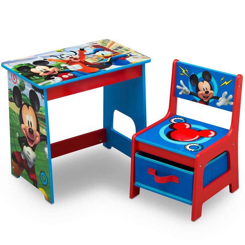 Delta Children Disney Mickey Mouse Kids 2 Piece Activity Table And