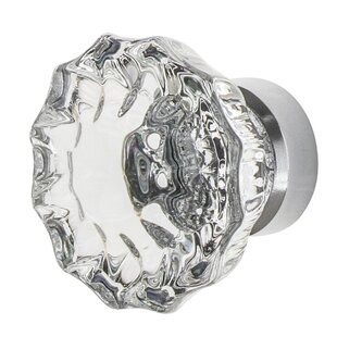 Tahari Crystal Door Knob Round Ribbed Set Silver Chrome Accent Luxury Designer