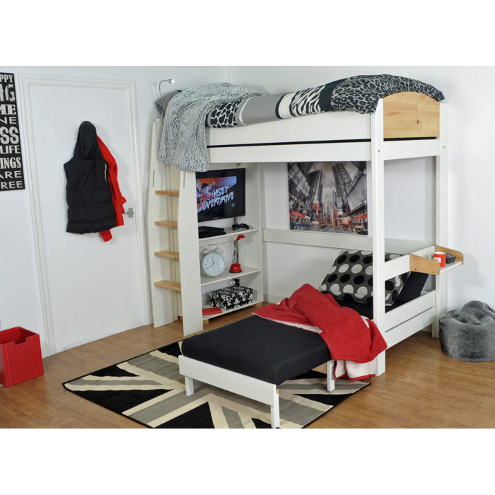Zoomie Kids Jodi European Single L Shaped Bunk Bed With Trundle
