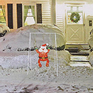 Swinging Baby Santa Claus Lighted Christmas Decoration