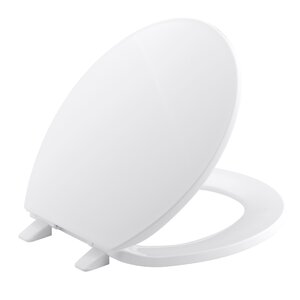 Brevia with Quick-Release Hinges Round-Front Toilet Seat