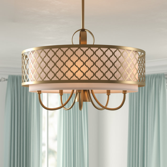 Tymvou 6 Light Drum Chandelier Tymvou 6 Light Drum Chandelier