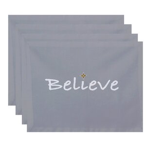 Believe Print Placemat (Set of 4)