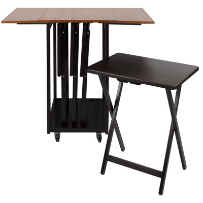 Red Barrel Studio Dziedzic Drop Leaf Table With Tv Tray Red Barrel Studio Dziedzic Drop Leaf Table With Tv Tray