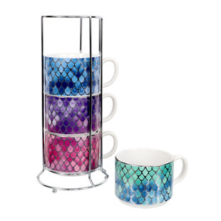 Stacking Coffee Mugs Wayfair Hereford Scale Stacking Coffee Mug Set Of 4