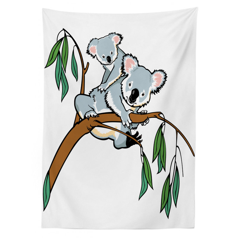 East Urban Home Ambesonne Tropical Animals Tablecloth Mother And