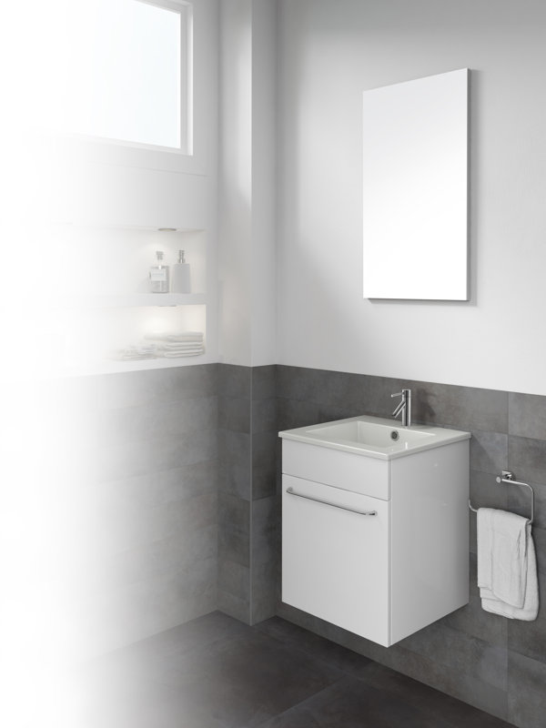 dawn usa qubo 16" single bathroom vanity with mirror | wayfair dawn usa qubo 16" single bathroom vanity with mirror | wayfair