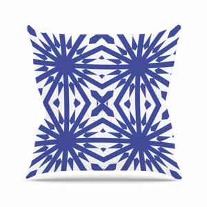 Miranda Mol Delftsch Tulips Floral Outdoor Throw Pillow