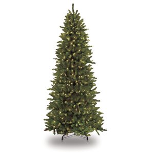 Pre-lit Slim Fraser 4.5' Fir Artificial Christmas Tree with 150 Clear Lights with Stand