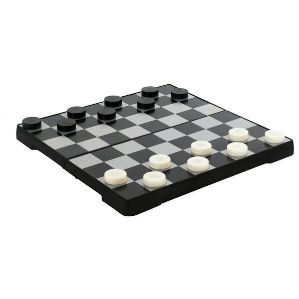 Outside Inside Black Checkers Board Game | Wayfair