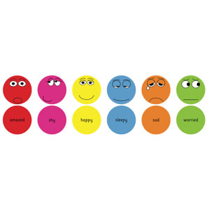 Emotions English Kids Floor Cushion (Set of 6) by KaloKids