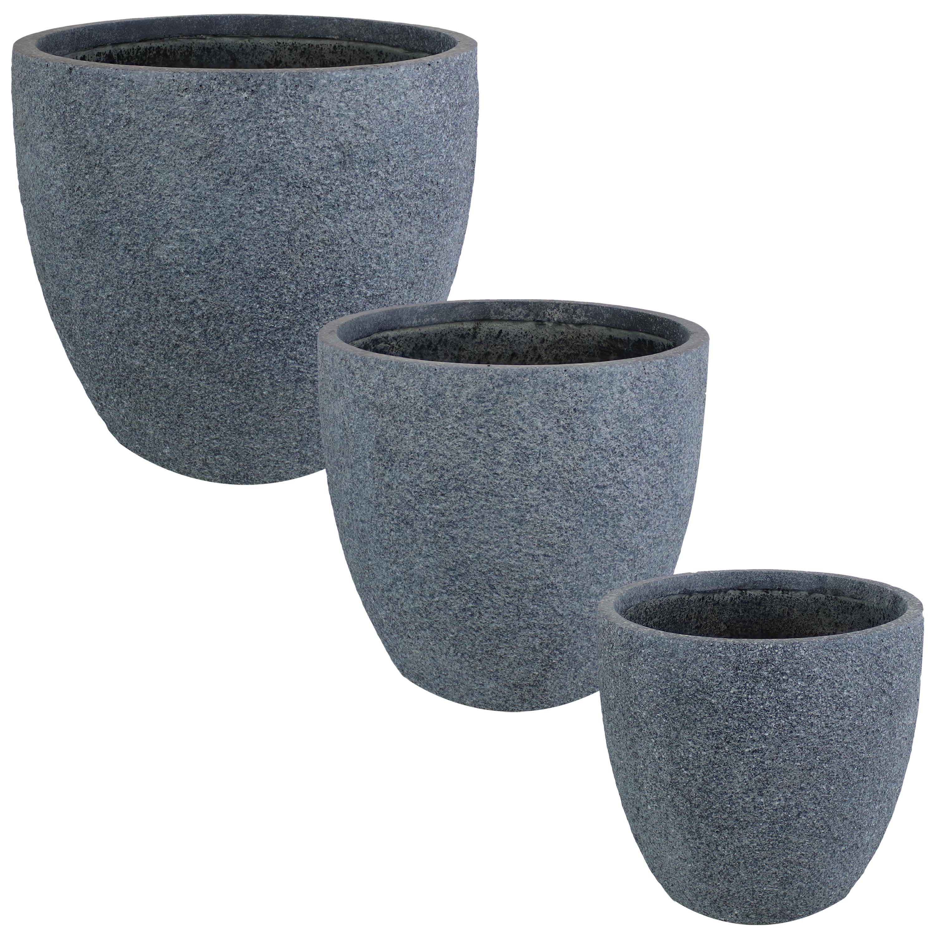 Ivy Bronx Wells 3 Piece Fiber Clay Pot Planter Set Wayfair