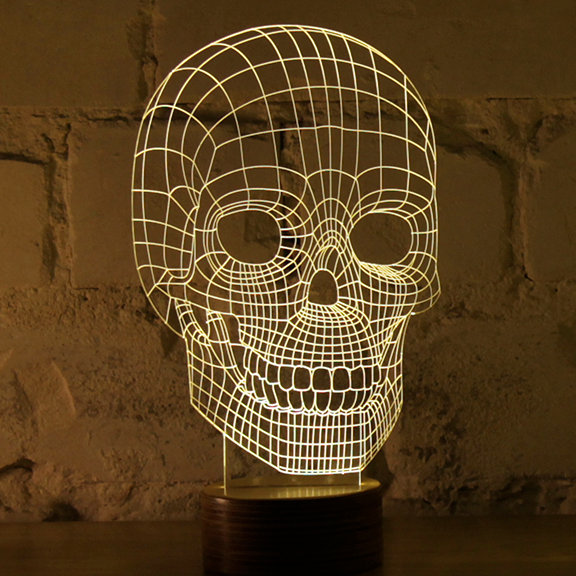 skull desk lamp