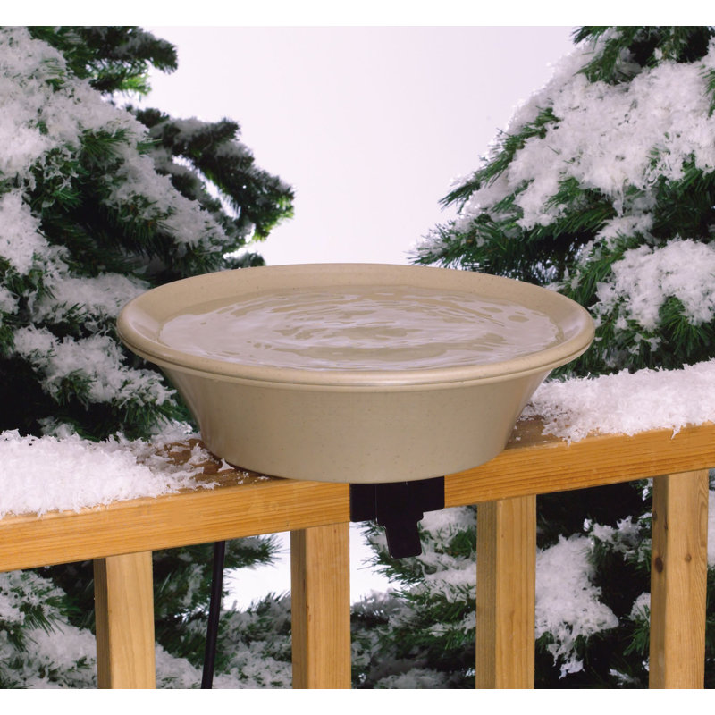 Deck and Pole Heated Birdbath