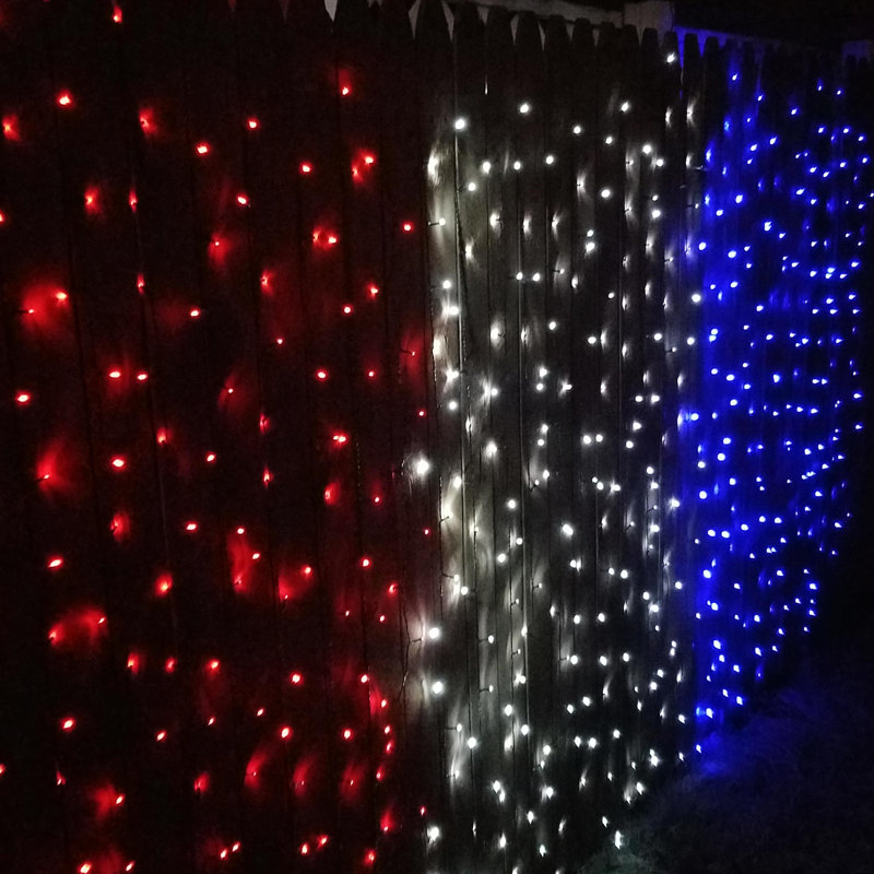 The Holiday Aisle Led Strands Patriotic 200 Light Solar String Led Strands Patriotic 200 Light Solar String
