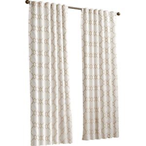 Ginther Geometric Max Blackout Thermal Rod Pocket Single Curtain Panel