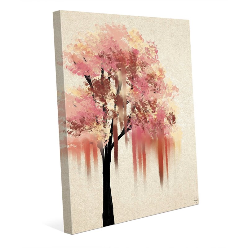 Click Wall Art Melting Peach Tree Painting Print On Wrapped Canvas Wayfair