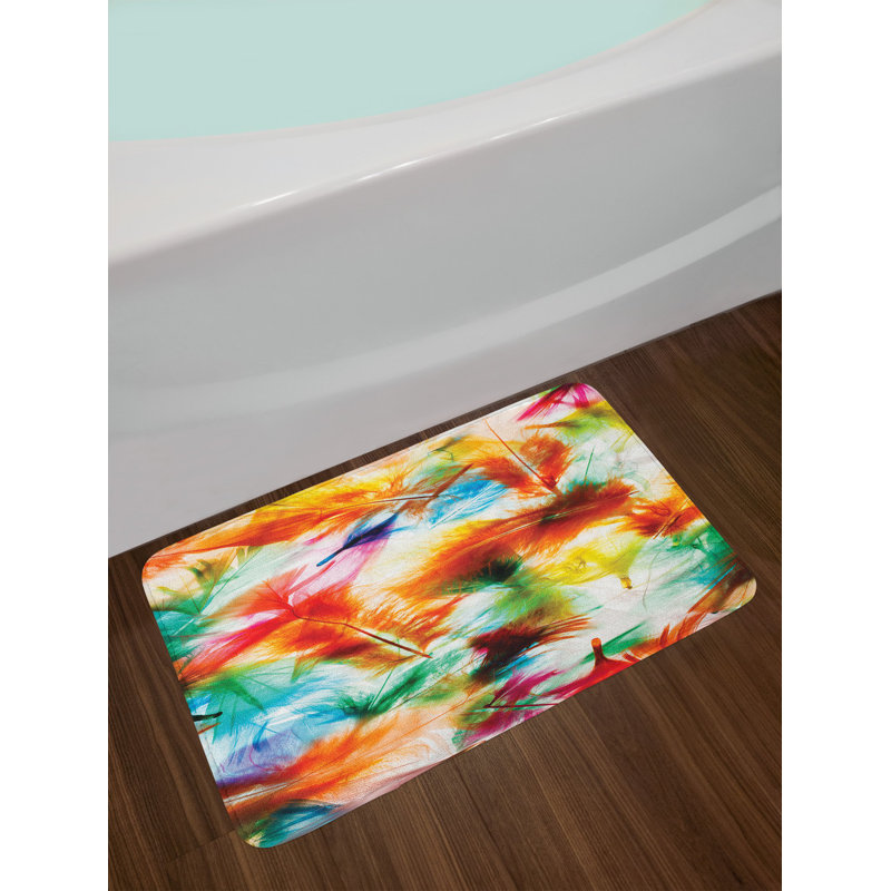 East Urban Home Multicolor Colorful Bath Rug | Wayfair
