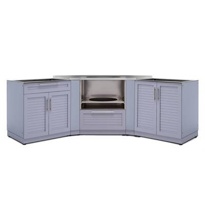 Newage Products Aluminum 157 3 Piece Modular Outdoor Kitchen Wayfair