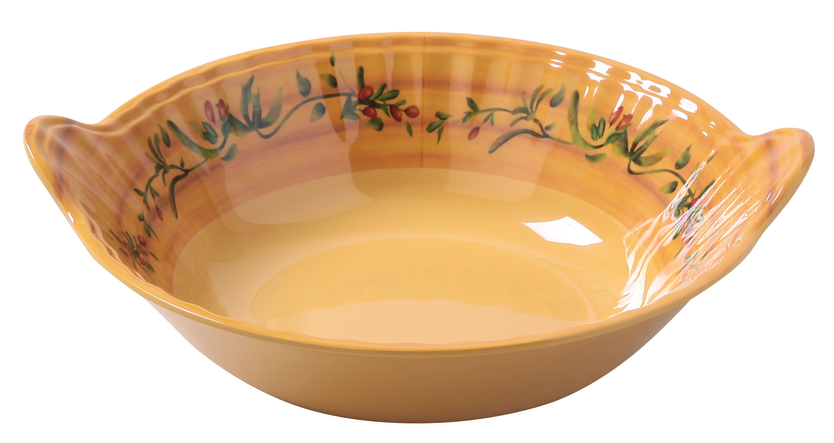 HANDCRAFTED FLEUR DE LIS LARGE SERVING BOWL
