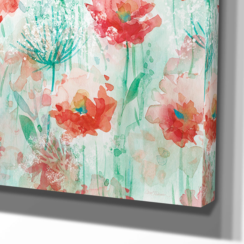 Red Barrel Studio Poppies And Queen Anne Oil Painting Print On