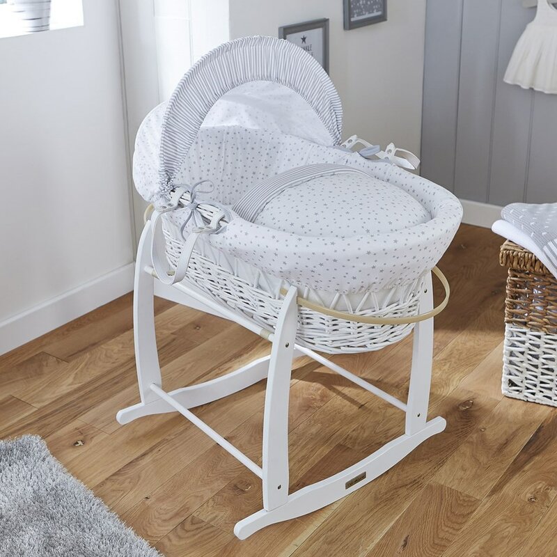 wayfair grey moses basket