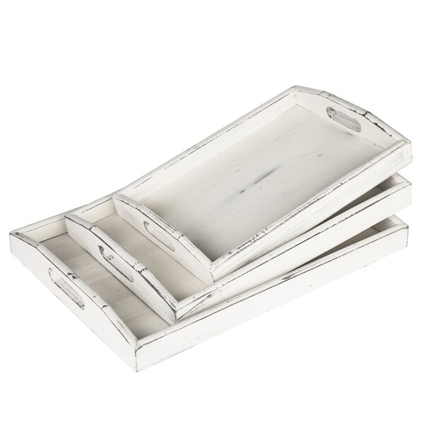 Details about   3pcs Serving Tray Set With Carry Handle Steel Classic Gold Plated Lightweight 