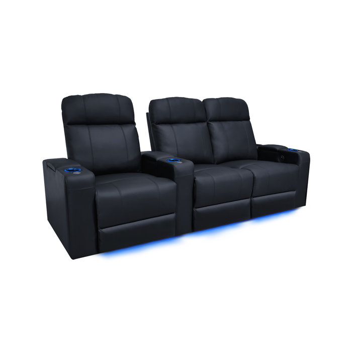 Modern Led Manual Home Theatre Sofa Row Of 3