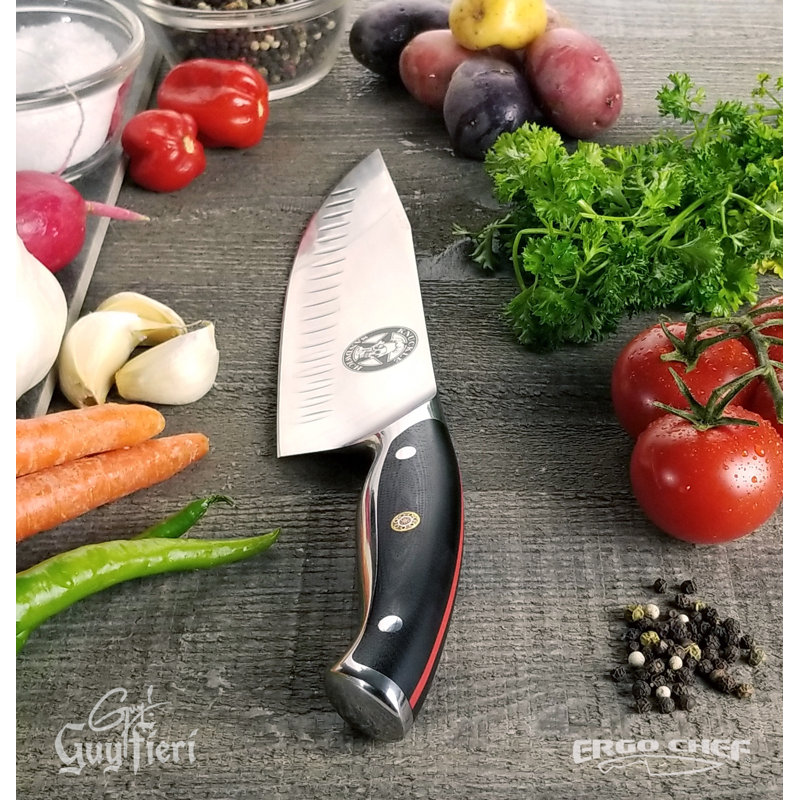 Ergo Chef Guy Fieri Knuckle Sandwich Hollow Edge Chef S Knife 8 In Wayfair