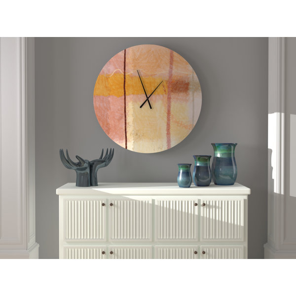 Ebern Designs Seemly Doubtless Abstract Wall Clock Wayfair