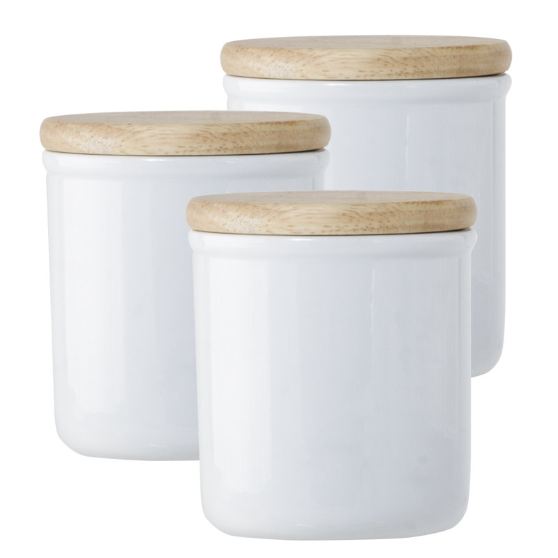 Ceramic Food Storage 3 Piece Kitchen Canister Set Reviews Joss
