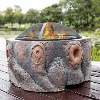 Wrought Studio Dalkeith Steel Wood Burning Outdoor Fireplace Wayfair