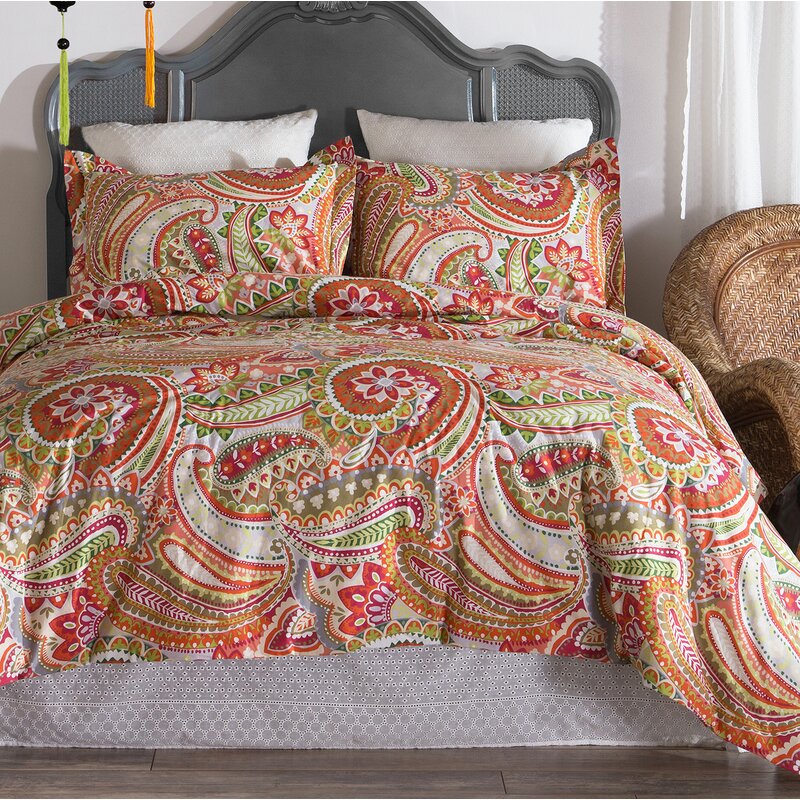 Image result for gold paisley bedspread
