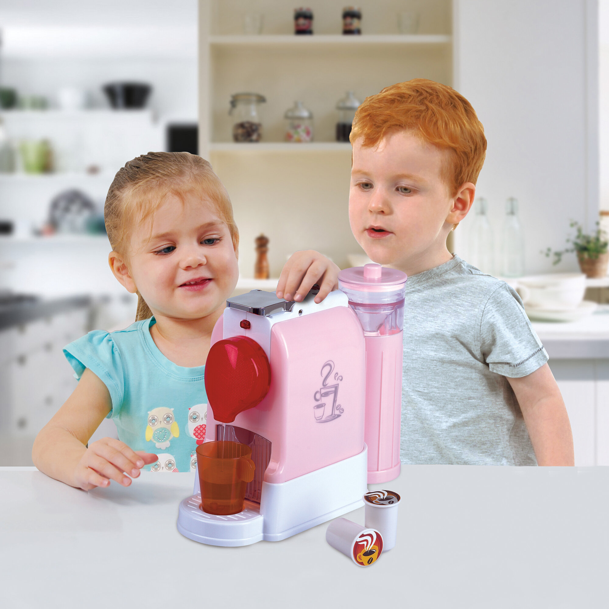 New Be A Kid Chef Master Battery operated Coffee Maker Light & Boiling Sound 