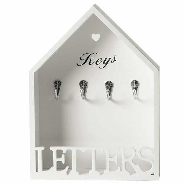 Key Holder Wall Storage with Hook Hanger for Home Decoration Red/Grey/White Vobor Mail Box Letter Rack Grey 