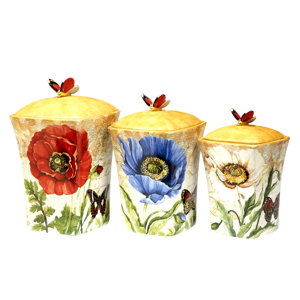 Gautreaux 3 Piece Kitchen Canister Set