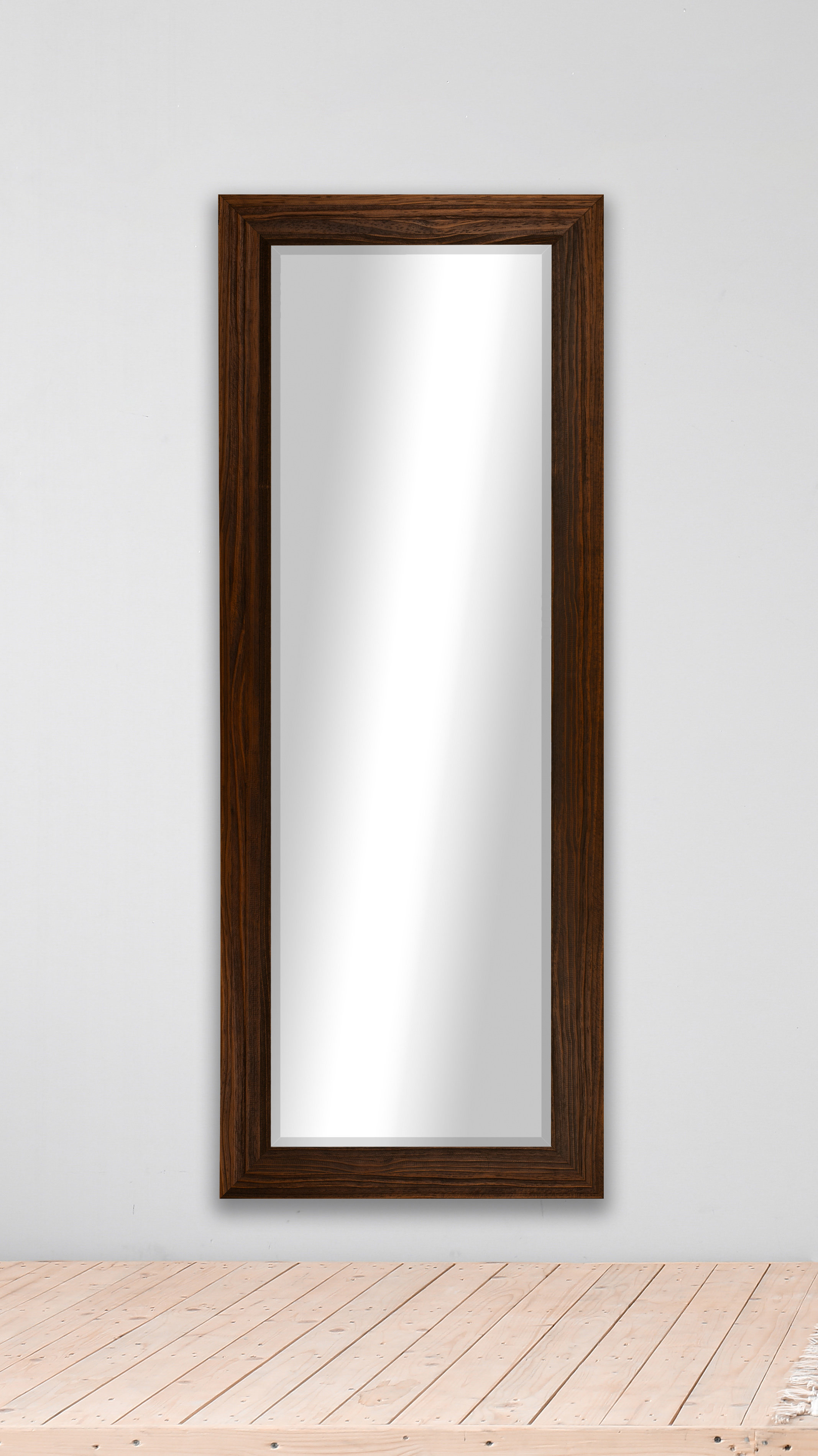 Millwood Pines Castella Rectangle Wood Wall Mirror | Wayfair