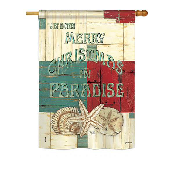 Breeze Decor Xmas In Paradise Winter 2 Sided Polyester 3 4 X 2 4