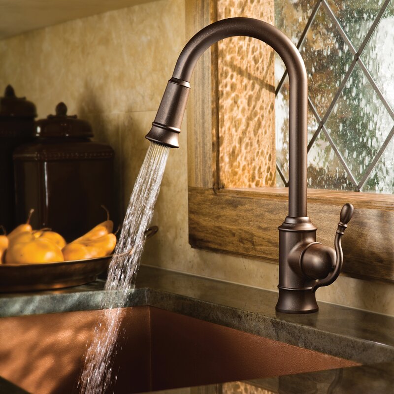 7615srs Orb C Moen Woodmere Bar Pull Down Faucet With Reflex And