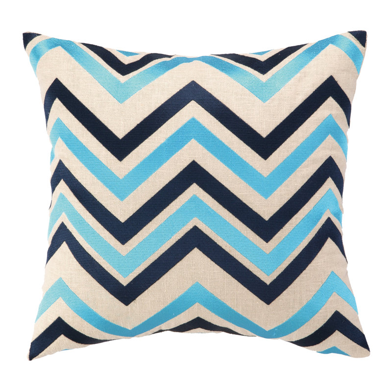 Peking Handicraft Courtney Cachet Chevron Embroidered Decorative