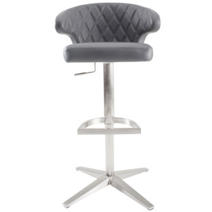 Go to store & view more images Orren Ellis Clarette Diamond Adjustable Height Swivel Bar Stool