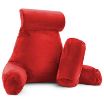 red backrest pillow