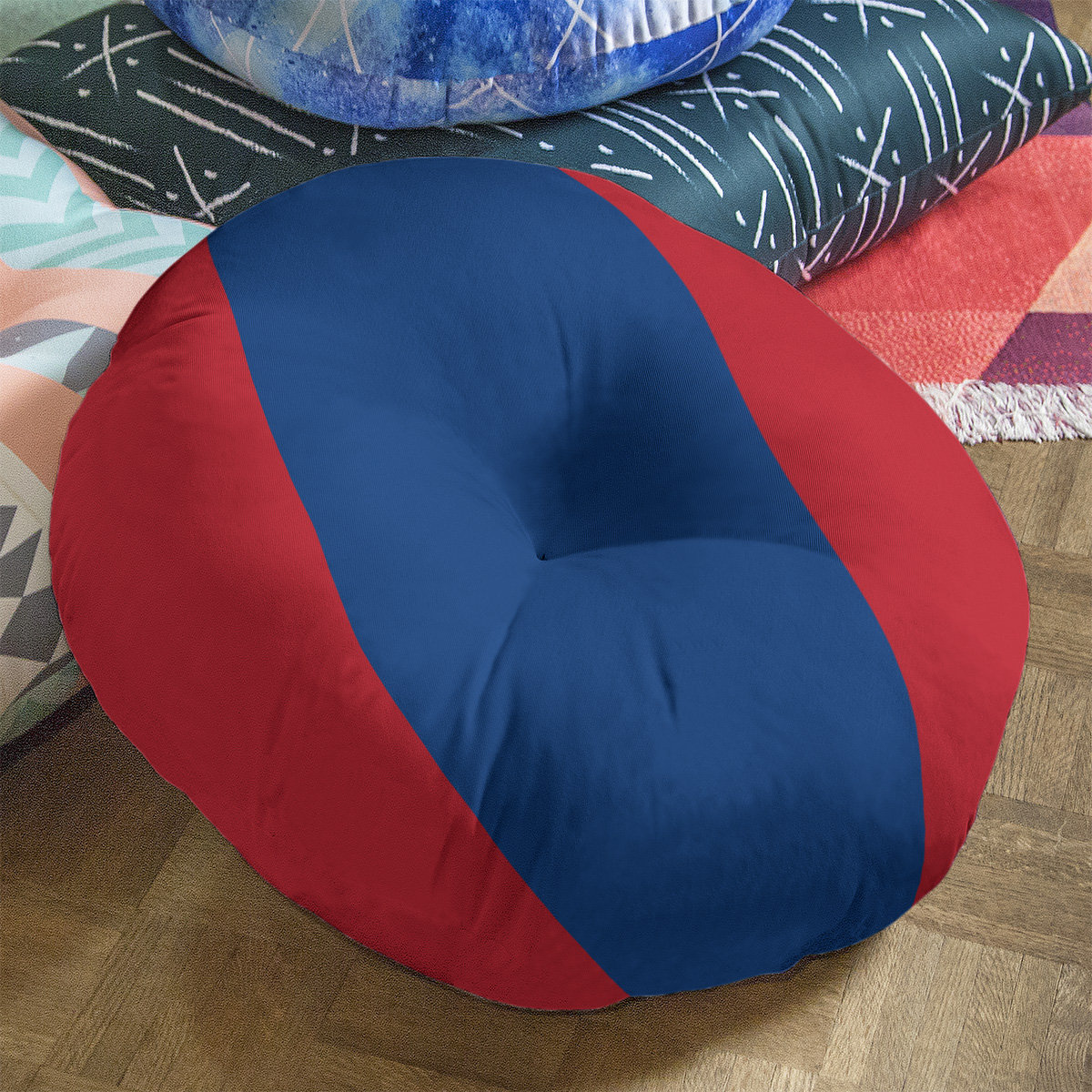Artverse Texas Baseball Striped Round Floor Pillow Wayfair