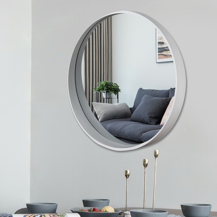 Ebern Designs Broomtown Round Wood Wall Mirror & Reviews | Wayfair