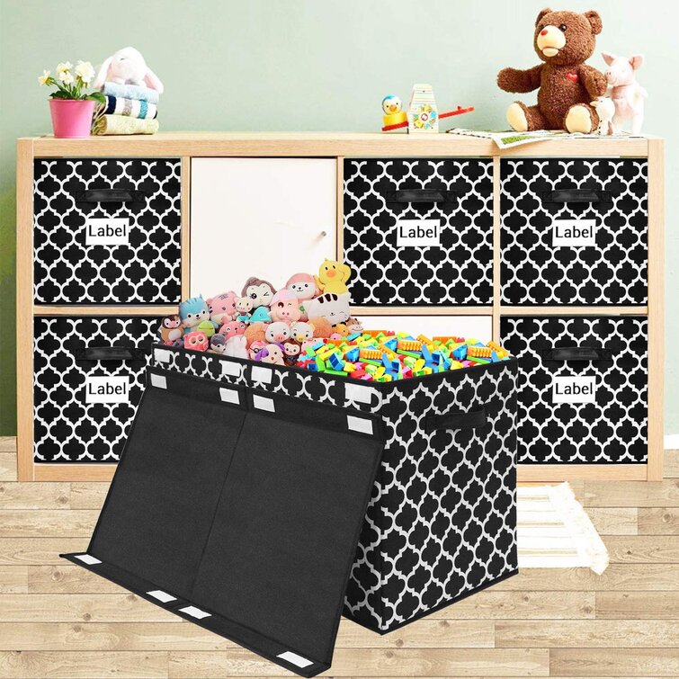 Kids Toy Box Chest Storage Organizer with Flip-Top Lid Large Collapsible Toy Bin 
