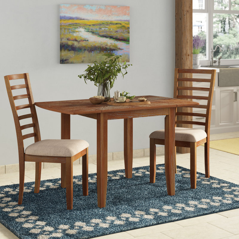 Laurel Foundry Modern Farmhouse Forsyth 3 Piece Drop Leaf Solid
