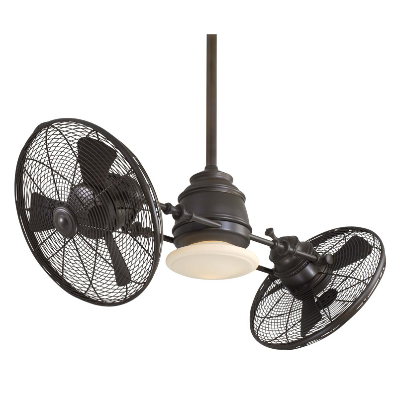 Minka Aire 42 Gyro 6 Blade Led Dual Ceiling Fan With Wall Control And Light Kit Included Reviews Wayfair