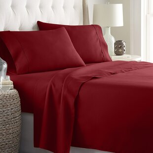 Burgundy Striped 1000 TC Egyptian Cotton Bed Sheets Collecction Select Size 